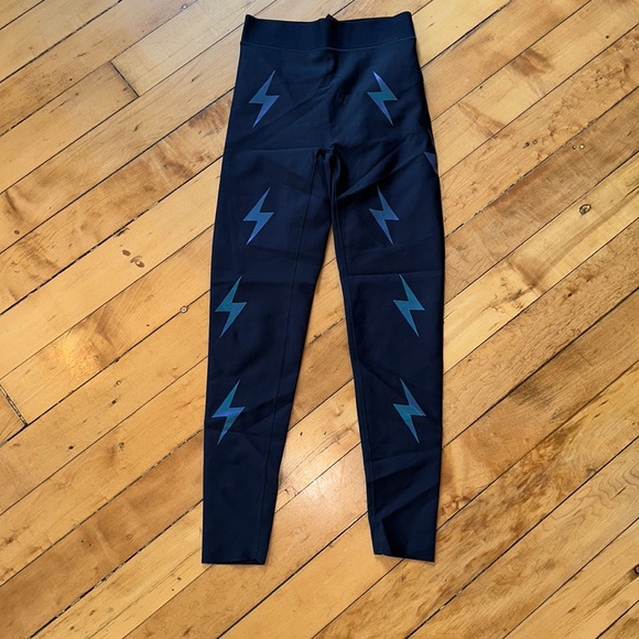 Ultracor Black Lightning Leggings with Iridescent Lightning Bolts - Picture 3 of 8